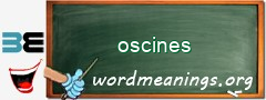 WordMeaning blackboard for oscines